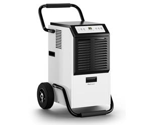 Pro Breeze® 50L/Day Industrial Dehumidifier- Commercial Dehumidifier with 5.5L Water Tank, Compressor, 24H Digital Timer, Wheels & Drain Hose for Basement, Garage, Warehouse & Greenhouse