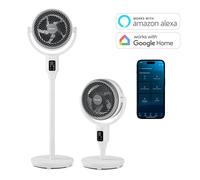 Pro Breeze AirFlo 43" Smart Hybrid Pedestal Fan - Ultra-Quiet Air Circulator in White Pro Breeze White