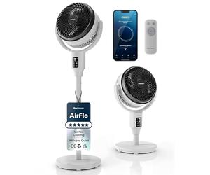 Pro Breeze AirFlo 43" Smart Portable Pedestal Fan with Wi-Fi, 29dB Ultra Silent - Hybrid Adjustable Height, Smart App & Remote Control, 2 Cooling Fan Modes, Vertical & Horizontal Oscillation