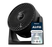 Pro Breeze AirFlo Mini Turbo Desk Fan - Whisper Quiet & Ultra Powerful Small Table Fan, 3 Speed Settings, 90° Variable Tilt, Compact Personal Fan for Bedroom, Office & Home, and Instant Cooling