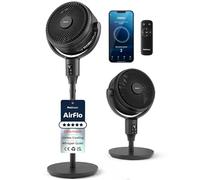 Pro Breeze AirFlo XL 44" Pedestal Fan, Powerful Airflow & Ultra Quiet Standing Fan with Smart App, Remote Control, 2-in-1 Adjustable Height, Oscillating Fan for Bedroom & Home, LED Display, 2 Modes