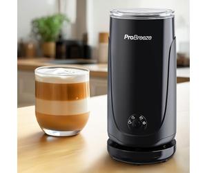 Pro Breeze Electric 4-in-1 Automatic Milk Frother - 240ml Large Capacity Milk Steamer & Warmer, Quiet Operation with Non-Stick Interior, Hot & Cold Foamer for Latte, Matcha, Coffee, Hot Chocolate