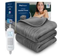 Pro Breeze Fleece Electric Heated Throw in Grey Pro Breeze Grey