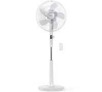 Pro Breeze® High Power Dual Blade 16-Inch Pedestal Fan with Remote Control & LED Display - 4 Operational Modes - Whisper Mode - 90° Oscillation - Adjustable Height & Pivoting Fan Head