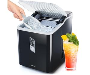 Pro Breeze® Ice Maker Machine, Large Countertop Ice Cube Maker with Ice Scoop, 15 kg Compact Self-Cleaning Ice Machine, Ice Ready in 6-9 Mins, 2 Sizes of Bullet Ice for Home/Kitchen/Office/Bar/Party