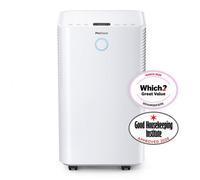 Pro Breeze® OmniDry 12L/Day Dehumidifier with Automatic Humidity Sensor & Display, 24Hr Timer, Laundry Drying, Continuous Drainage (White, 12 Litre)