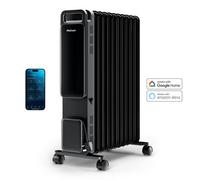 Pro Breeze Omniwarm 2500W Oil Filled 11 Fins Eco Radiator Heater With Digital Display And Smart App Control- Black