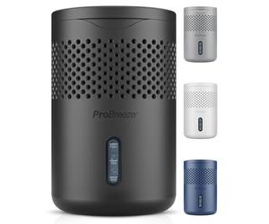 Pro Breeze Osmo® Dehumidifier - Silent & Refillable Moisture Absorber for Damp & Condensation at Home, Bedroom, Wardrobe - Bathroom Mould Remover with 700g Refillable Tablet - Black