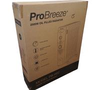Pro Breeze PB-H02 Oil Filled Radiator 2500W Adjustable Thermostat 24 Hour Timer