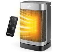 Pro Breeze ThermaCube 1500W Compact Fast-Heat Space Heater with 60° Oscillation - Quiet, Portable, Eco Thermostat, Fan Mode, Tip-Over Safety, Remote Control & Touch Panel for Bedroom, Home & Office