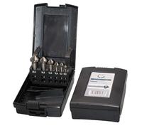 PRO by Lienemann Countersink Set 90° 6 Pieces | Countersink & Deburring in HSS G Quality Diameter 6.3/8.3/10.4/12.4/16.5/20.5 mm Extremely Sharp and Durable for Metal, Steel, Wood, Plastic | Item No