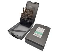 PRO by Lienemann RK434019 Metal Drill Bit Set HSS Co Drill Bit Set 1-10 mm Stainless Steel 19 Pieces HSS Cobalt Drill Cassette DIN 338 Type N Professional Metal Drill Bit