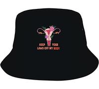Pro Choice Keep Your Laws Off My Body Bucket Hat Sun Cap Packable Outdoor Beach Fisherman Hats for Women and Men Black