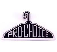 Pro Choice Pro-Choice Wire Hanger Back Alley Abortion Reproductive Rights Women Body Roe Wade Abortions Feminist 1.2" Enamel Pin Badge