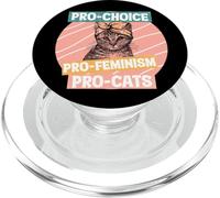 Pro-Choice Pro-Feminism Pro-Cats Retro Kitty PopSockets PopGrip for MagSafe