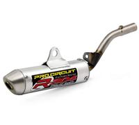 PRO CIRCUIT R-304 Euro Muffler Brushed Aluminum/Stainless Steel End Cap Kawasaki KX85