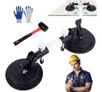 Pro Clamps - 2026 Upgrade Adjustable Vacuum Suction Seam Setter for Granite Marble Stone & Glass - Countertop Alignment Tool & Floor Gap Fixer (1 Black)