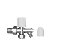 Pro Classic Angled Manual Radiator Valve with Drain-Off 15mm