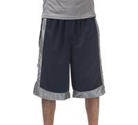Pro Club Men's Heavyweight Mesh Basketball Shorts, Navy/Gray, XX-Large