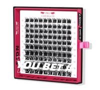 PRO Cluster Lashes 100 Pcs Lash Clusters 3D Fluffy DIY Eyelash Extension Individual Lashes Thin Band Easy to Apply at home Lashes (Trendy,10-16mix)