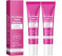 Pro-Collagen Peptide Lip Gloss Balm,Daily Nourishing Lip Care for Soft,Smooths & Repairs Dry Lips,Long Lasting Hydrating Lip Gloss Makeup