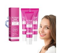 Pro-Collagen Peptide Lip Gloss Balm - Hydrating Plumping Lip Gloss with Sheer Tint, Non-Sticky & Non Toxic, Tinta Para Labios for Fuller Lips Glossy Finish, All-Natural Lip Moisturizer (3 PCS)
