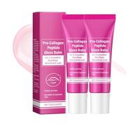 Pro-Collagen Peptide Lip Gloss Balm, Peptide Lip Balm, Plumping and Hydrating Lip, Long Lasting Hydrating Lip Gloss Makeup, Peptide Lip Treatment, Sheer & Glossy Finish for Fuller Lips (2PC)