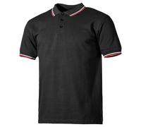 Pro Company Polo Shirt with Red and White Stripes Mens Urban Outdoor Black