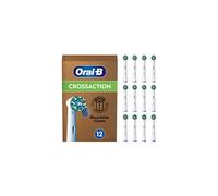 Pro Cross Action Electric Toothbrush Head, X-Shape And Angled Bristles for Deeper Plaque Removal, Pack of 12 Toothbrush Heads, Suitable For Mailbox,