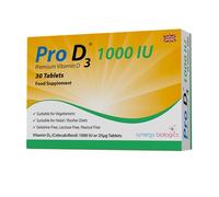 Pro D3 1000 IU Tablets | Premium Vitamin D3 | 30 Tablets | Gelatine Free, Lactose Free, Dairy Free, Nut Free | Suitable for Vegetarians, Halal & Kosher Diets | Made in The UK