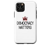 Pro Democracy Matters Sign,No Kings in America Anti Fascism Case for iPhone 11 Pro