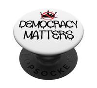 Pro Democracy Matters Sign,No Kings in America Anti Fascism PopSockets Adhesive PopGrip