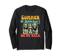 Pro Democracy Summer Retro Hippie Protest We're Back Long Sleeve T-Shirt