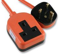PRO ELEC 1-Gang Rubber Extension Lead, 5m Cable, 13A, Orange - PELB1602