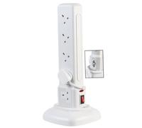 Pro Elec - 10 Way Switched Tower Extension Lead With Usb, 2M White