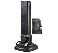 Pro Elec 10 Way Switched Tower Extension Lead with USB, Black New