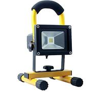 PRO ELEC 10W Rechargeable LED Worklight - 750 Lumen, IP65 Waterproof, Tilt & Rotate, UK Mains & Car Charger - PEL00019