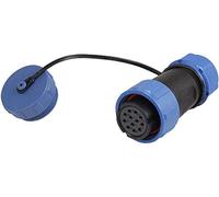PRO ELEC 12-Pole Circular Threaded Inline Connector Socket - 7-12mm Cable, IP68 - PELR0169