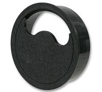 PRO ELEC 125mm Desk Grommet - Black Cable Access Port with Rotating Cover, ABS - CR125CDB