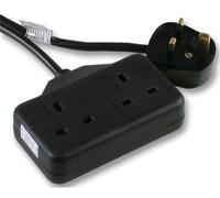Pro Elec - 15M 2 Gang Rubber Extension Lead, 13A Black