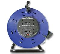 Pro Elec - 15M Cable Reel, 13A 4 Socket