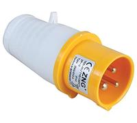 PRO ELEC 16A 110V Cable Mount CEE Plug, 2P+E, Industrial Connector, IP44 Rated - Yellow (PEL0114)