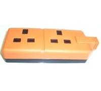 PRO ELEC PELB1583 Rubberised 2-Way Extension Socket 13A Orange