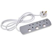 pro-elec 2 m 3 Way Switched Electric Extension Gang Lead Cable