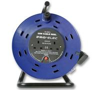 Pro Elec - 25M Cable Reel, 5A Twin Socket
