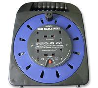 Pro Elec - 25M Cable Reel Box, 13A 4 Socket