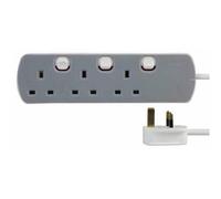 PRO ELEC PELB1761 3 Gang Extension Lead Individually Switched, 90 cm
