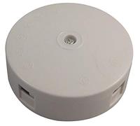 PRO ELEC 3 Terminal Junction Box - 30A White Electrical Connection Box with 4 Cable Entries, 75mm Diameter (PELB1553)