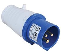 PRO ELEC 32A 230V Cable Mount CEE Plug - 2P+E, Blue, IP44 Industrial Connector, IEC 60309-2 Compliant - PELB0117