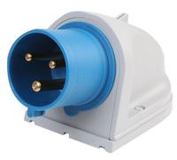 Pro Elec - 32A, 230V, Wall Mount Cee Plug, 2P+E, Blue, Ip44